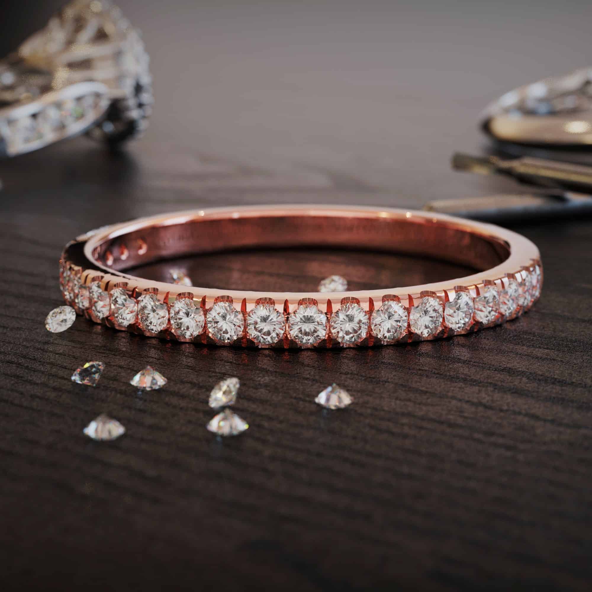 Half eternity band rose gold