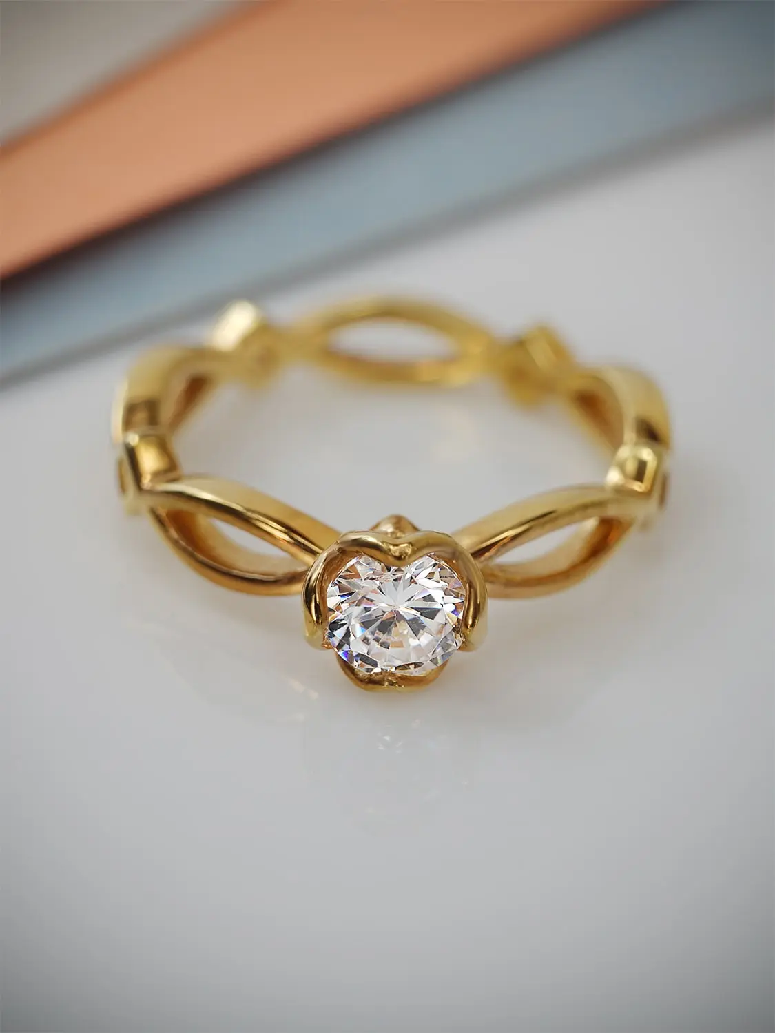 Celtic floral moissanite engagement ring Celtic floral moissanite engagement ring gold