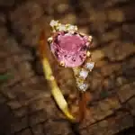 Pink Tourmaline Heart Ring