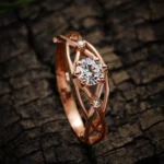 Moissanite Diamond Branch Ring