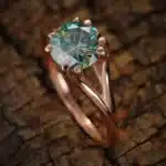 Green Moissanite Ring
