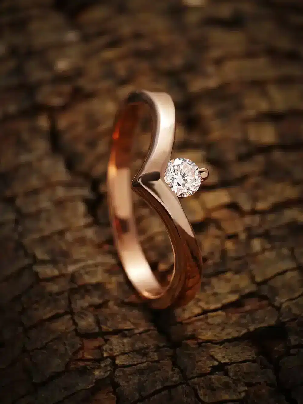 Moissanite diamond ring
