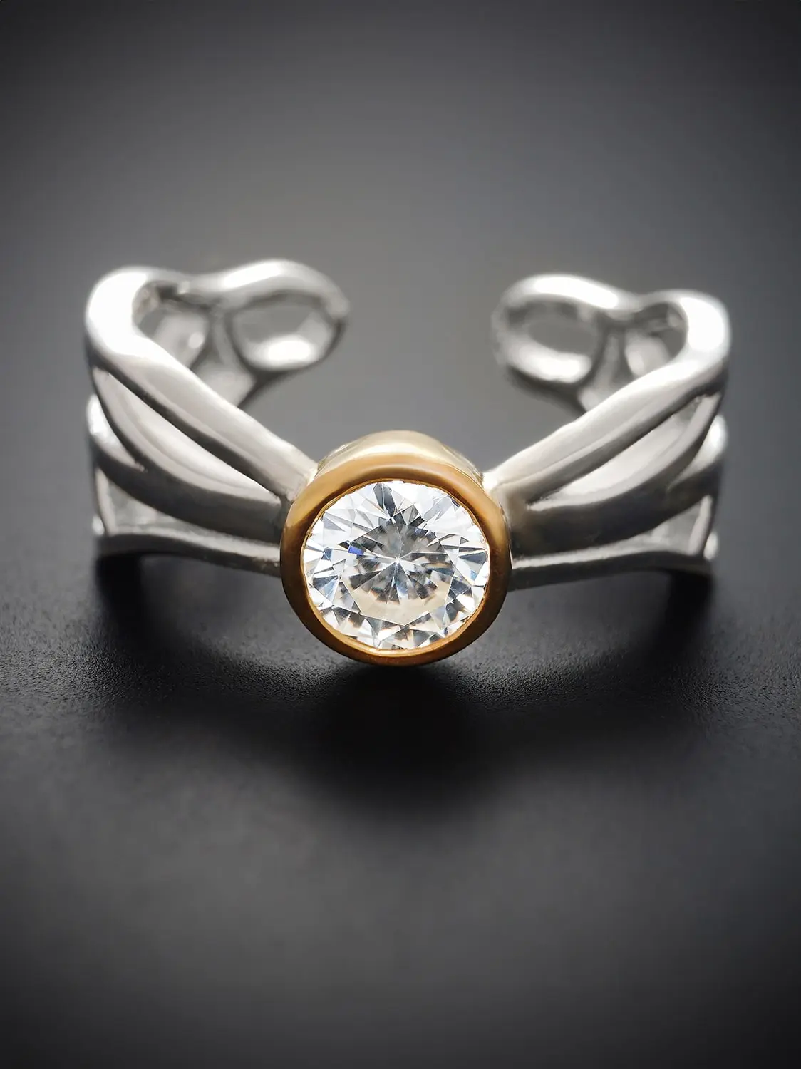 Moissanite butterfly ring Timeless butterfly design moissanite ring in sterling silver