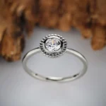 Moissanite Floral Ring