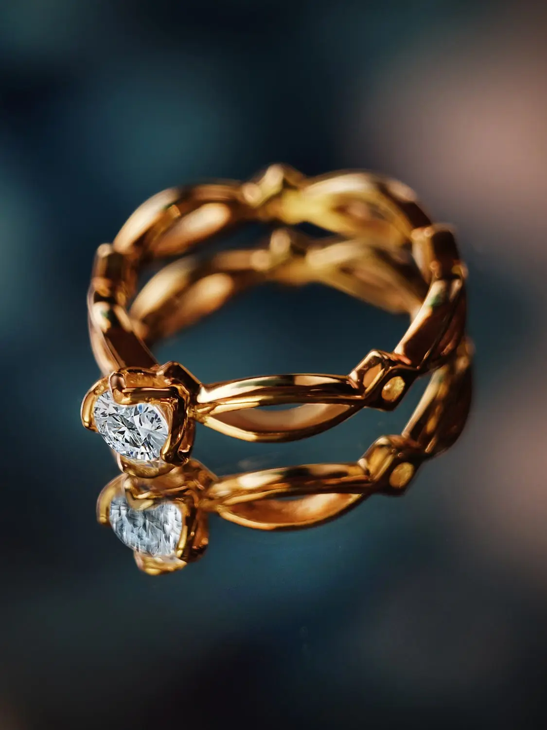 Celtic floral moissanite engagement ring Celtic floral moissanite engagement ring gold