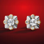 Moissanite Flower Earrings