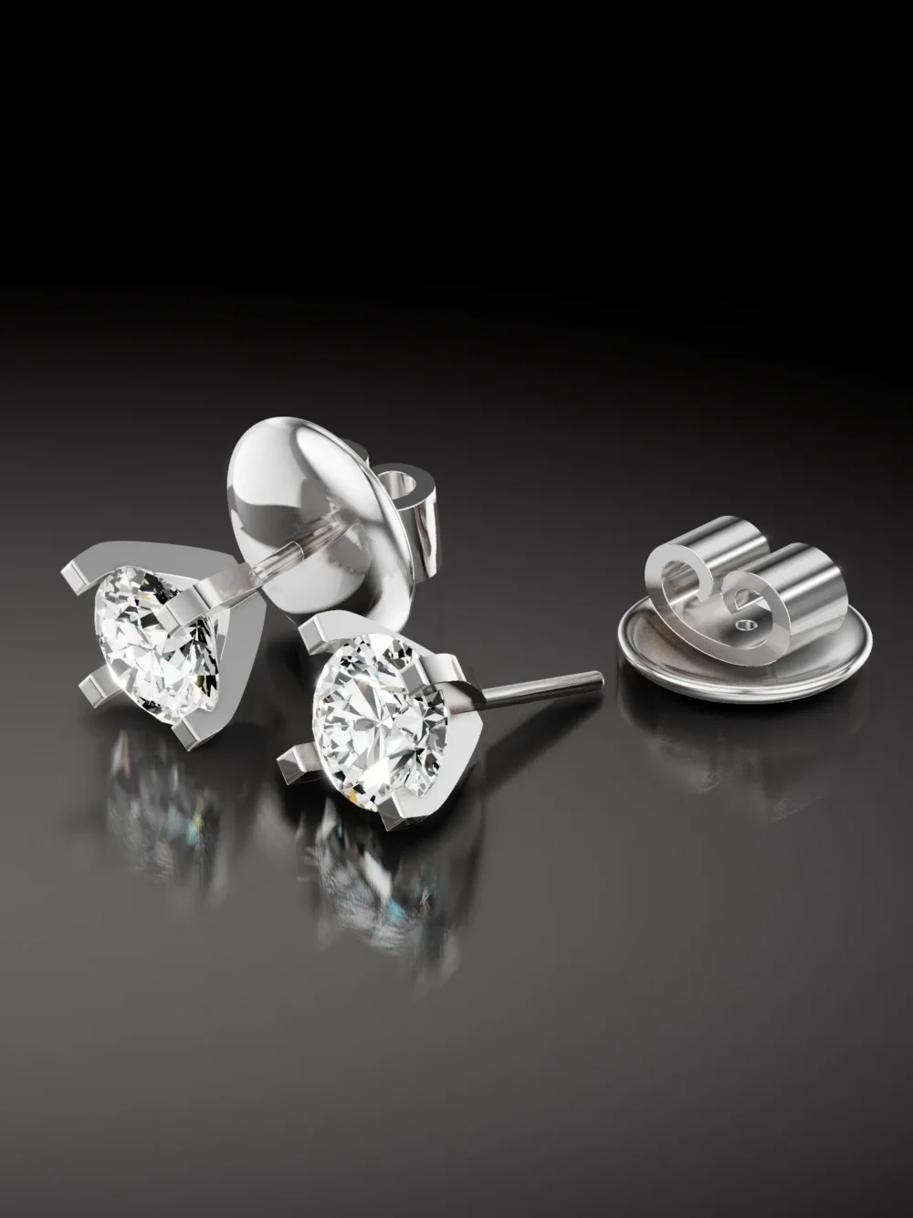 Eternal spark moissanite diamond stud earrings