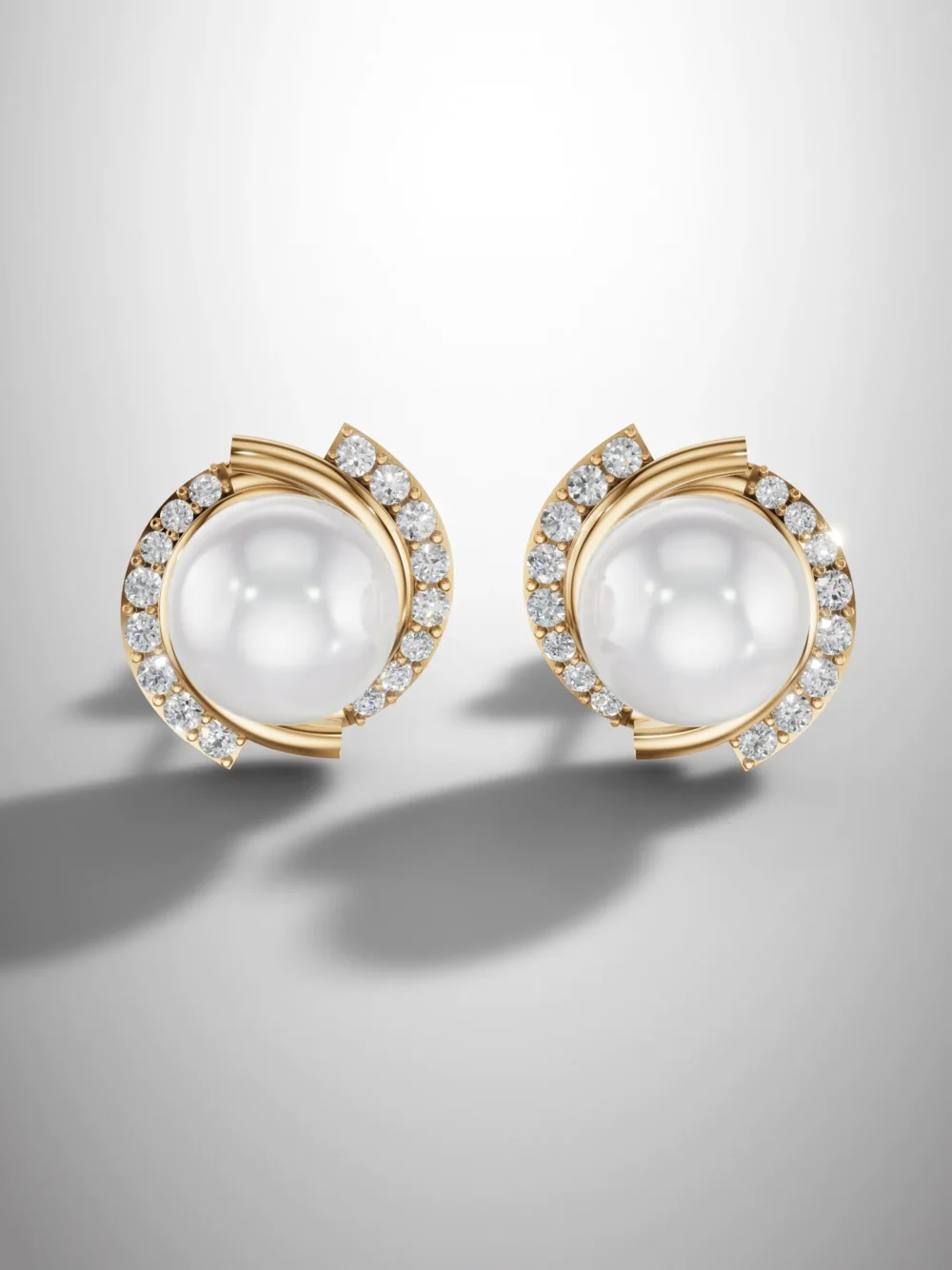 Infinite elegance pearl stud earrings