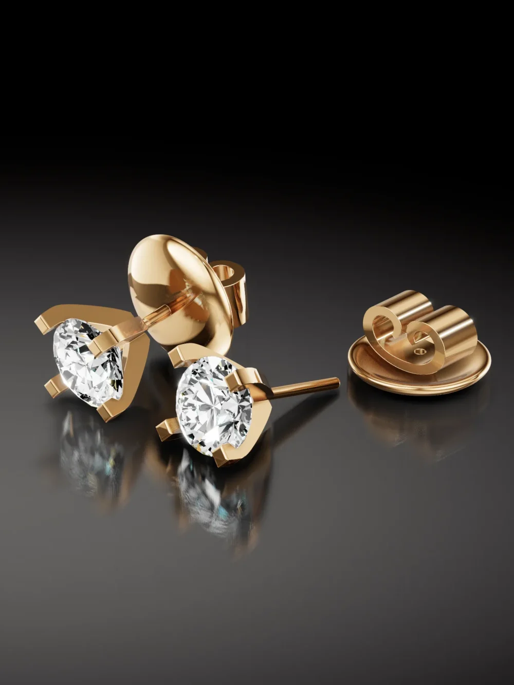 Eternal spark moissanite diamond stud earrings