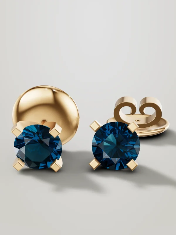 Ocean Bloom London Blue Topaz Stud Earrings