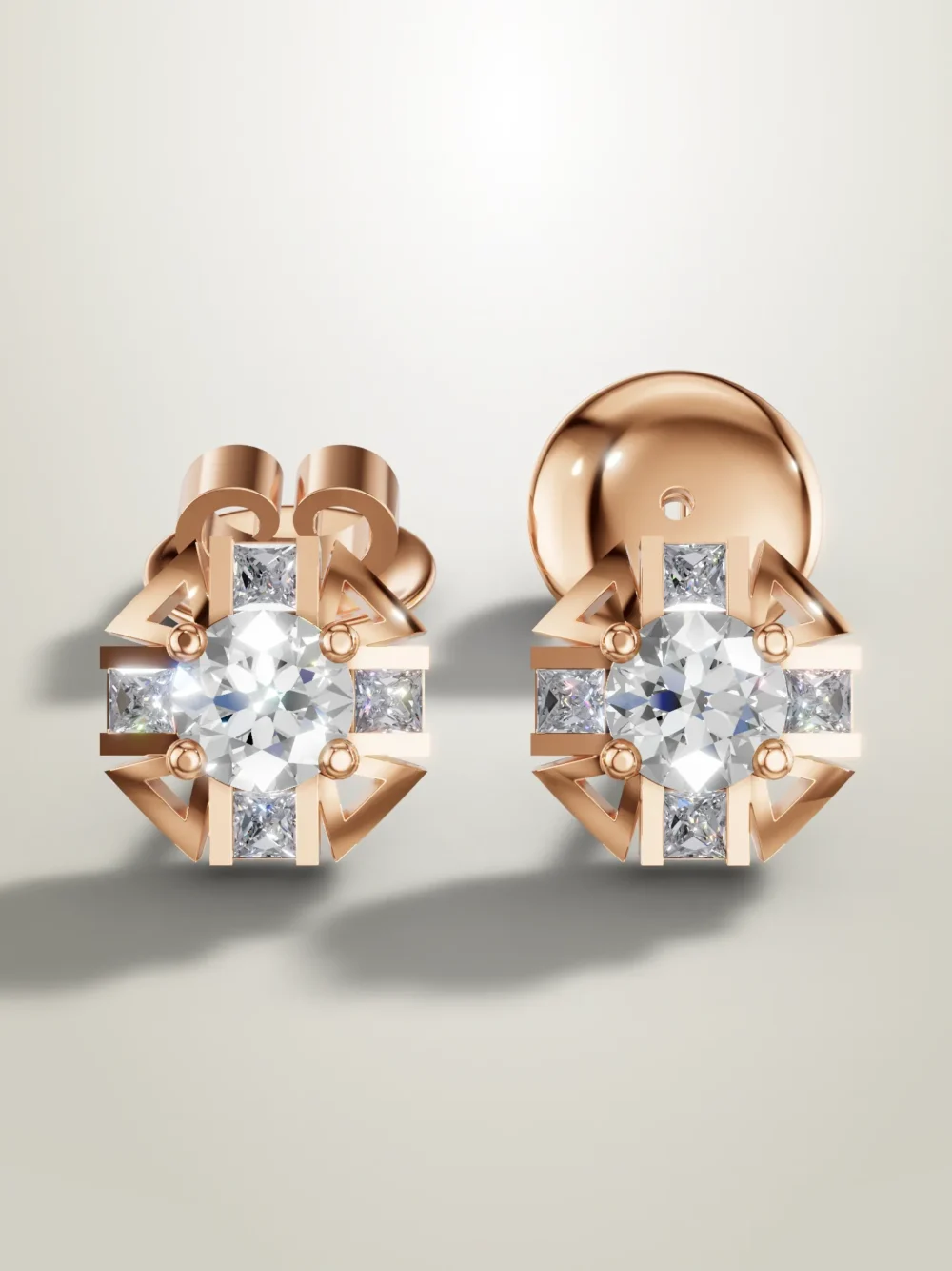 Moissanite diamond earrings