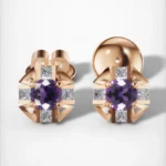 amethyst stud earrings