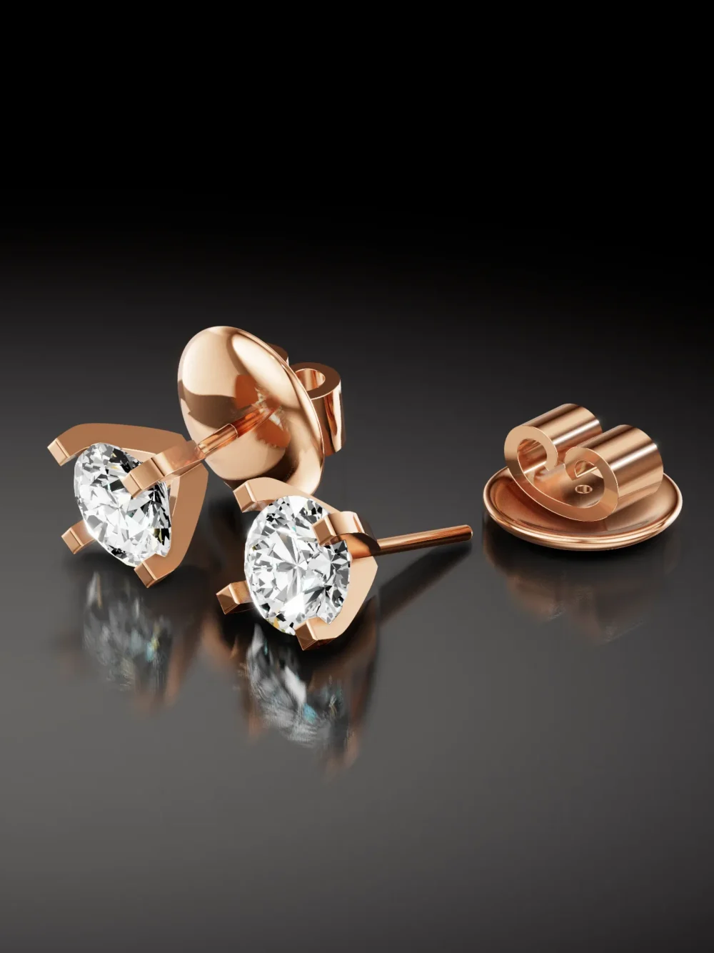 Eternal spark moissanite diamond stud earrings