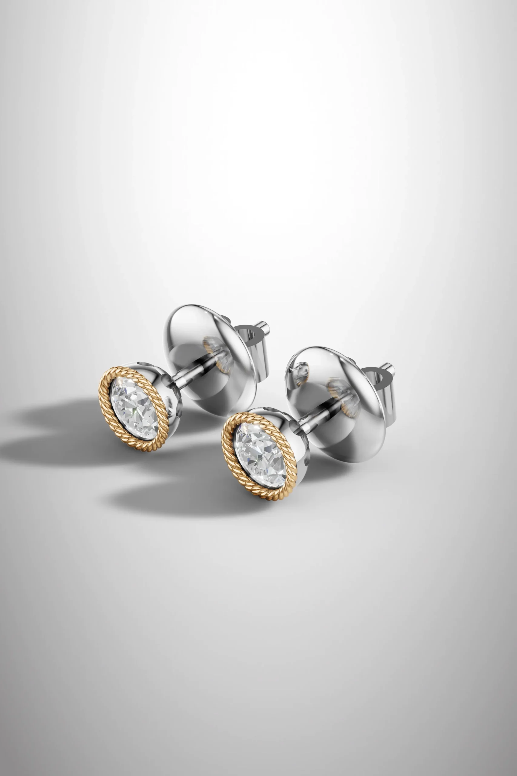 Classic petal moissanite halo earrings