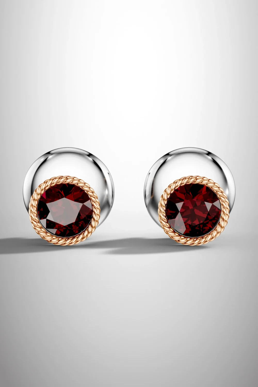 Sunlit grace garnet halo earrings